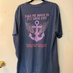 Comfort Colors Blue Short Sleeve Tee Nautical Design
